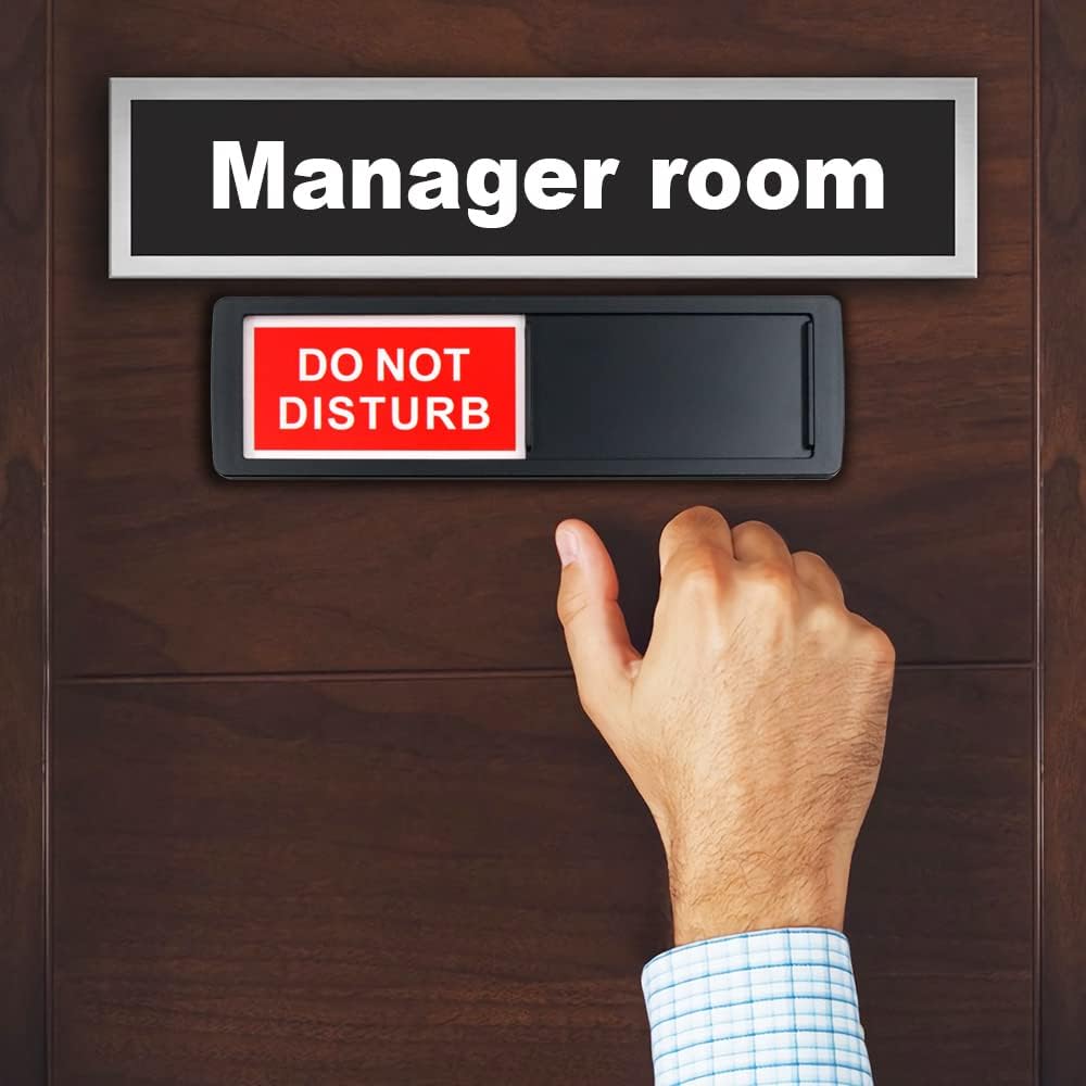 2 Pieces Privacy Sign, Do Not Disturb Welcome Sign, Please Knock Sign, 7 x 2" - Image 6