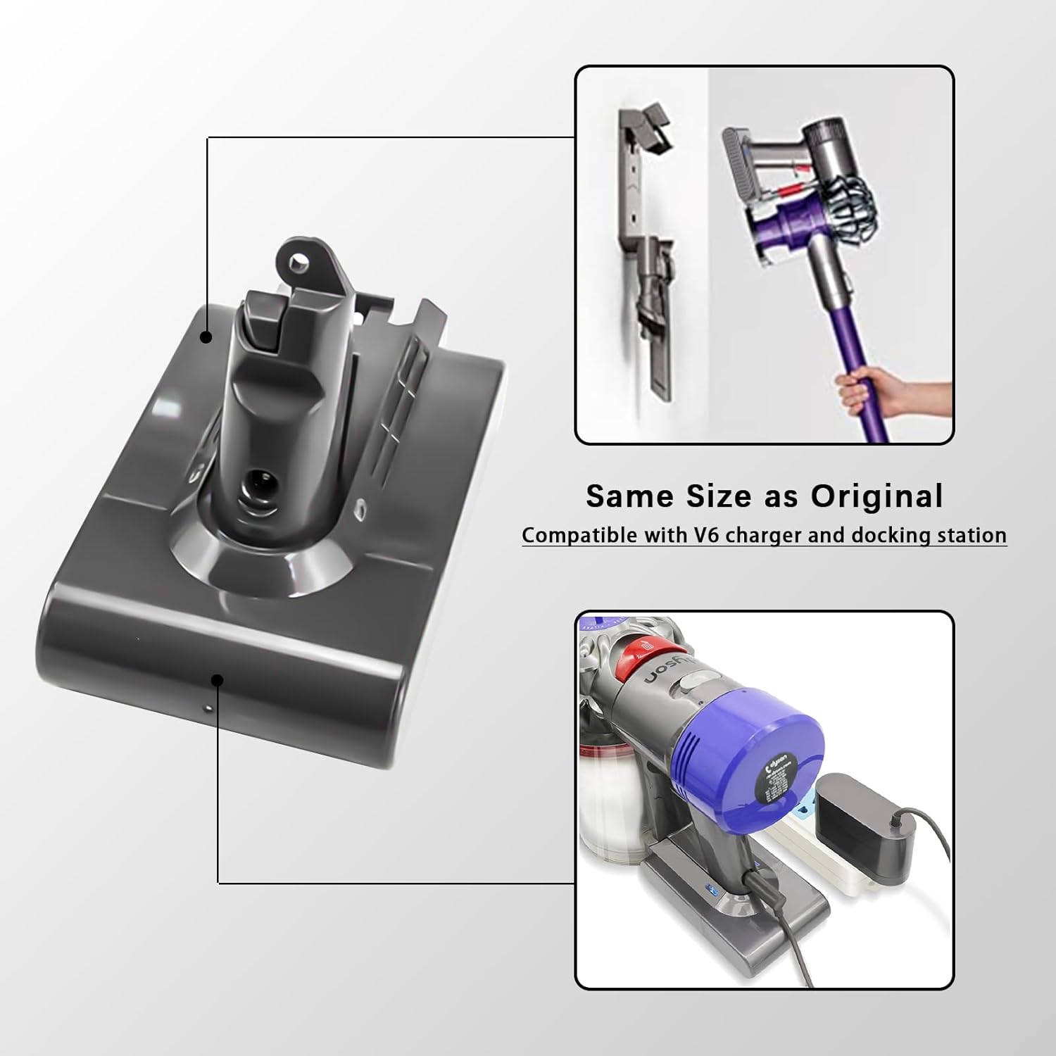 21.6V 4.6Ah for Dyson V6 Battery & Filter Kit Animal V6 Absolute Trigger SV03 - Image 6