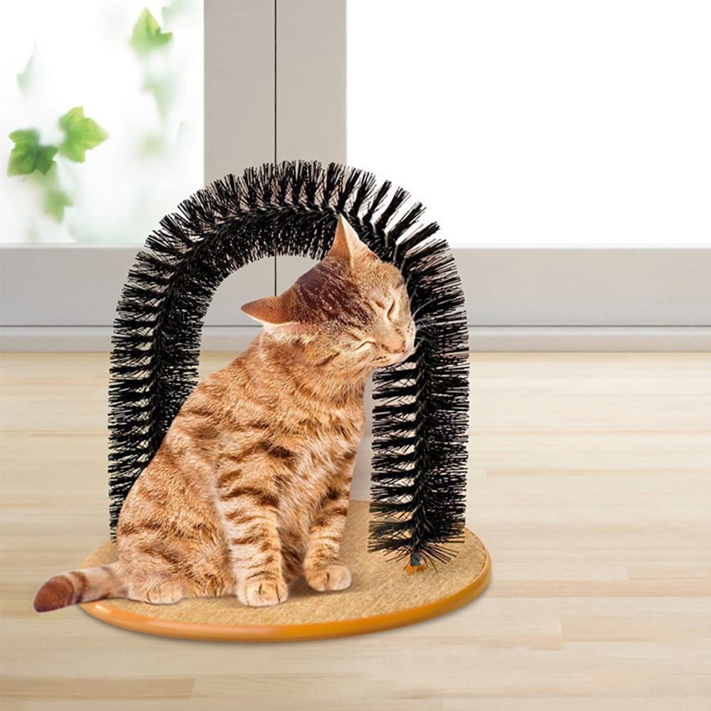 Self Grooming Cat Arch, Cat Scratcher Toys, Cat Brush for Grooming with Cat - Image 8