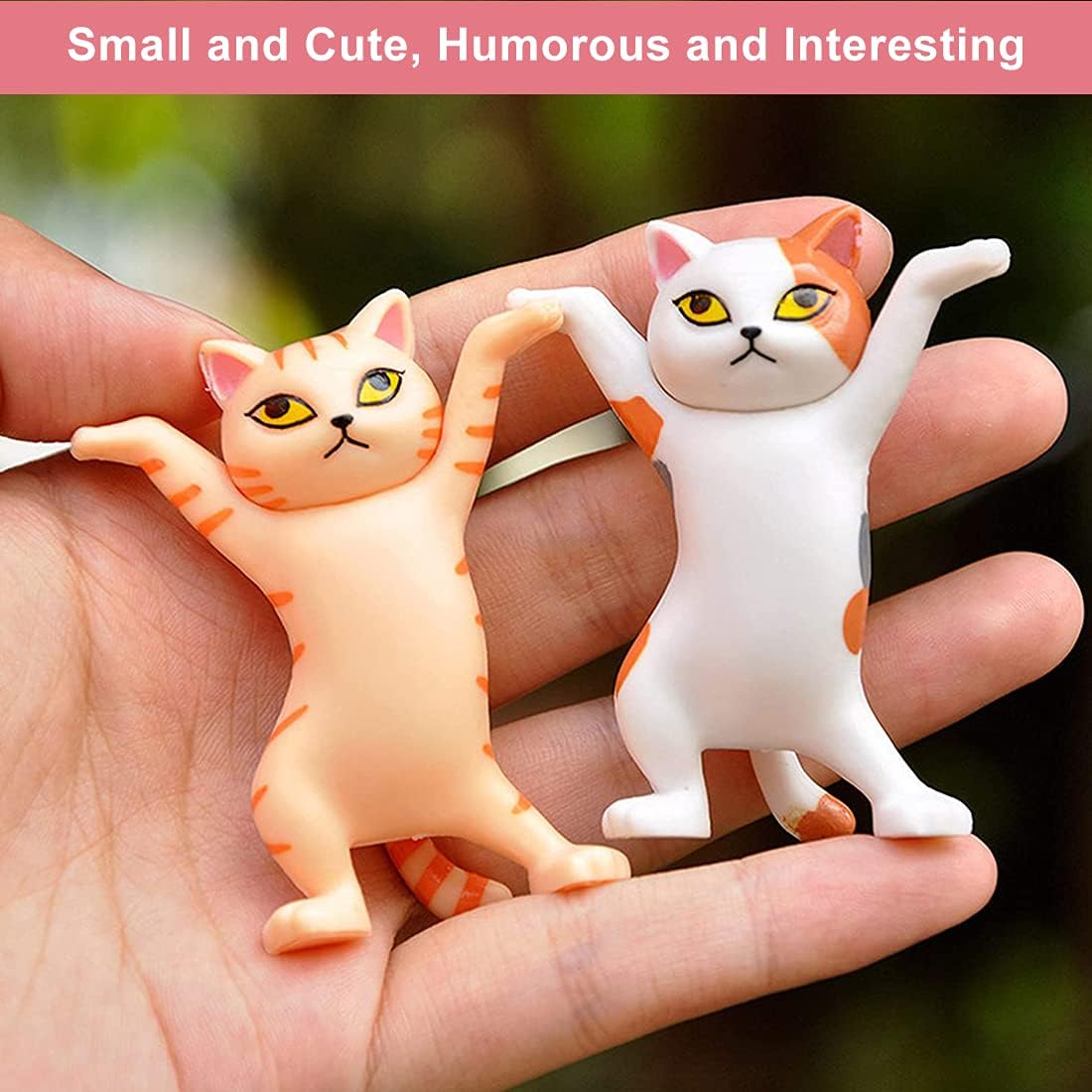 5-PCS Funny Cat Pen Holder Dance Cat Figure Cat Headphone Cat Stand for Kids - Image 2