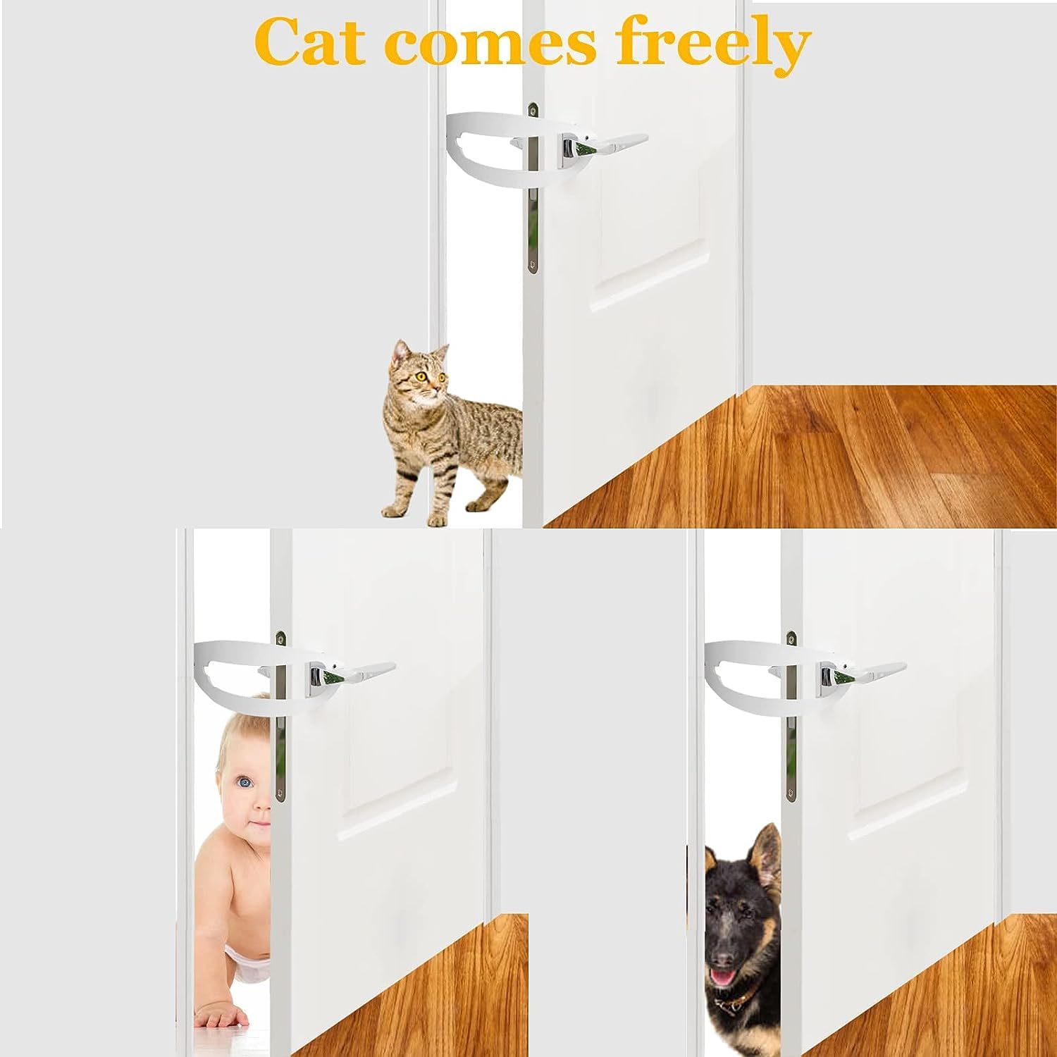 Pet Door Latch Holder Cat Door Bracket Latch, 2Pcs Cat Paw Shaped Cat Door - Image 5