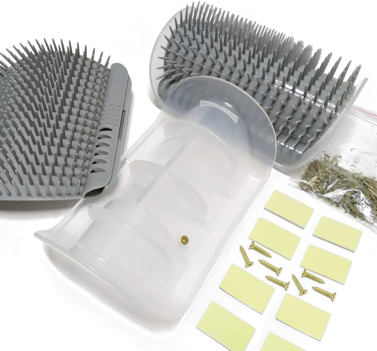 2 Pack Softer Cat Corner Self Groomer with Catnip Wall Corner Massage Comb - Image 7