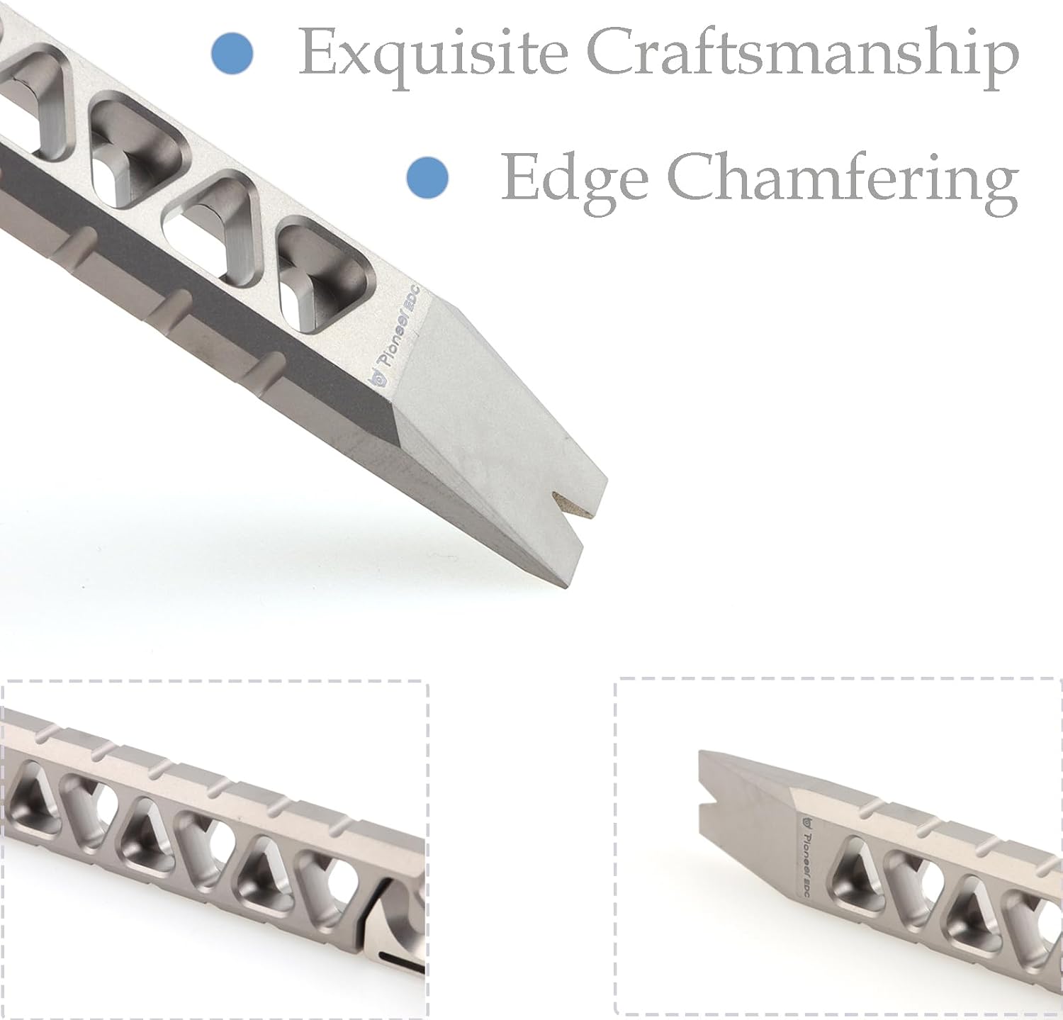 EDC Pry Bar Multi Tool Crowbar Bottle Opener Nail Puller Pocket Size - Image 6