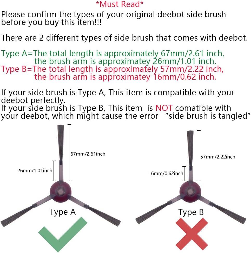 Side Brush Replacement Compatible with Ecovacs Deebot OZMO 920, 950, T5, T8, T8 - Image 2
