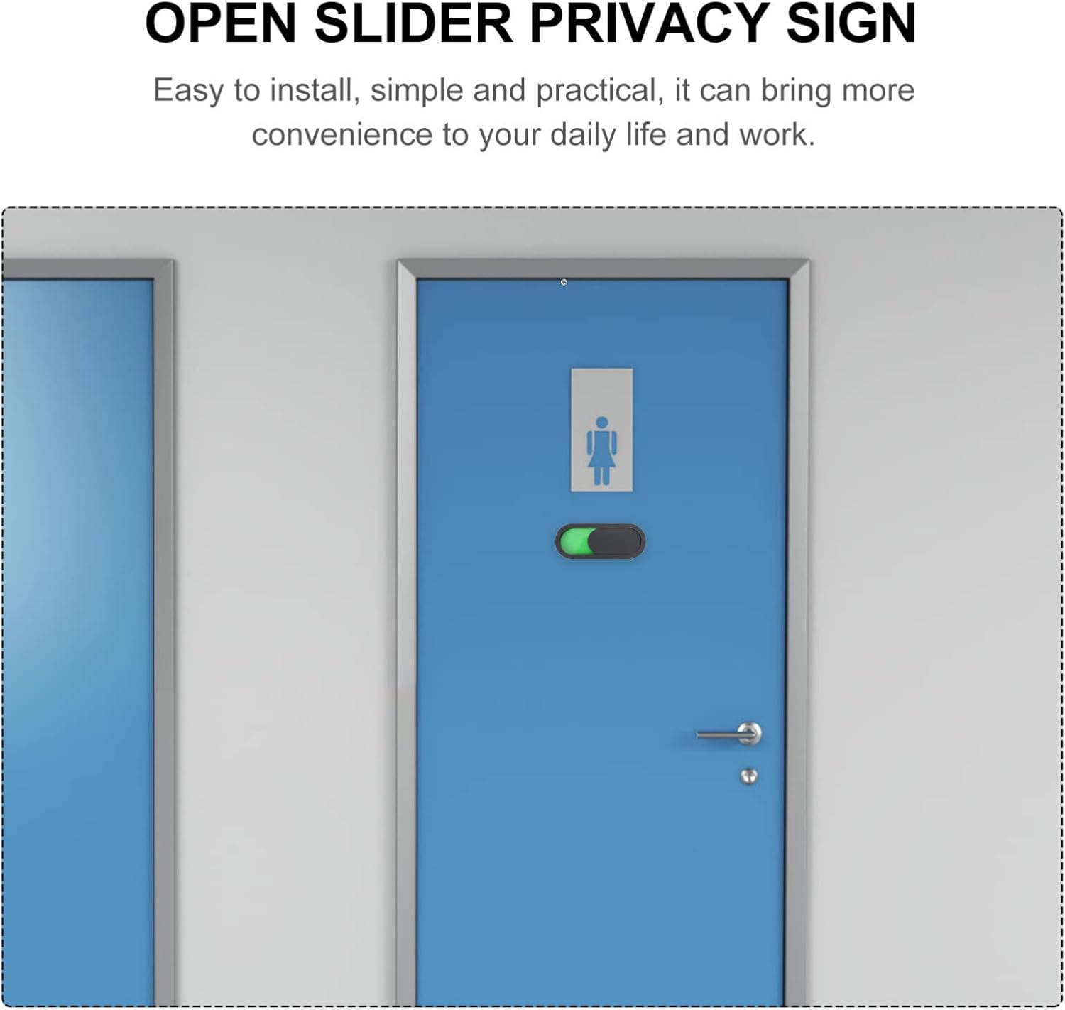 Privacy Sign, Premium Vacant Occupied Sign Slider Door Indicator Pasteable - Image 3