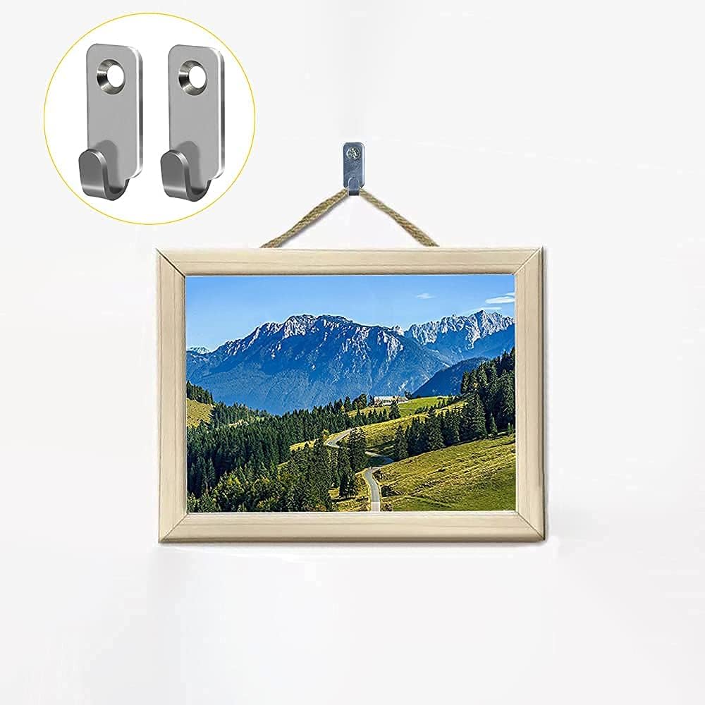 10pcs Heavy Duty Hanger 304 Stainless Steel Wall Mounted Mini J Hook for Mirror - Image 5