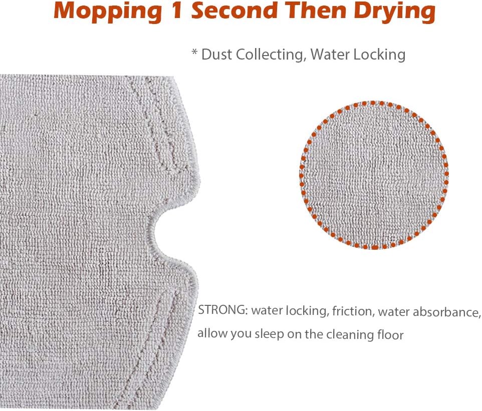 4Pcs Upgrade Full Microfiber Mopping Cloth Pads Compatible with Roborock S6 - Image 4
