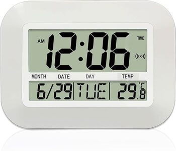 Digital Wall Clock, Digital Wall Clock Battery Operated Simple Large LCD Alarm