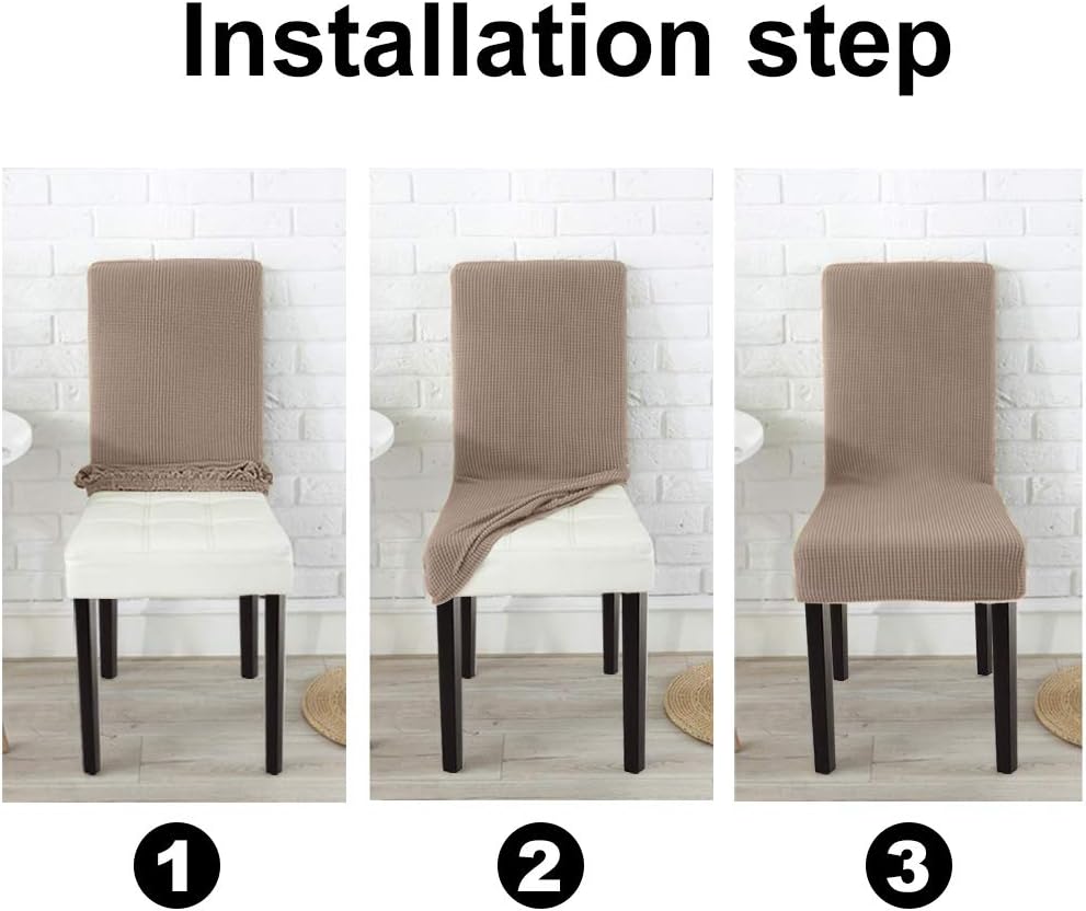 Dining Chair Covers Seat Parson Chair Slipcover for Dining Room Set of 4 - Image 6