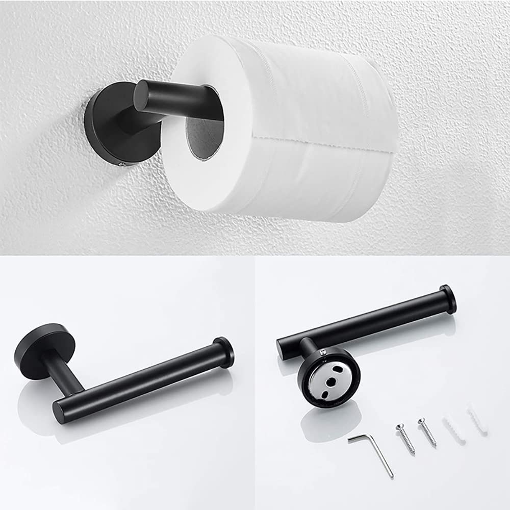 Black Toilet Paper Holder - 304 Stainless Steel Wall Mount Toilet Roll Holder - Image 3
