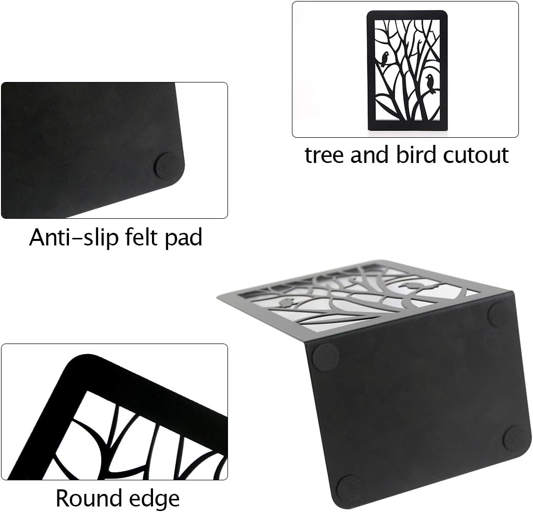 Book Ends, Book Ends for Shelves, Decorative Bookends for Heavy Books - Image 3