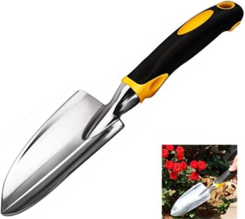 Garden Shovel Trowel, Hand Shovel Soft Rubberized Non-Slip Handle