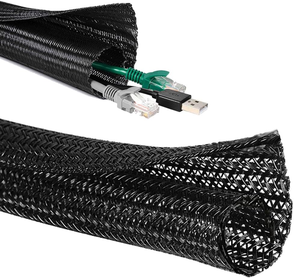 Cable Sleeve 3M, 13mm Cord Protector Wire Loom Tubing Cable Sleeve Split