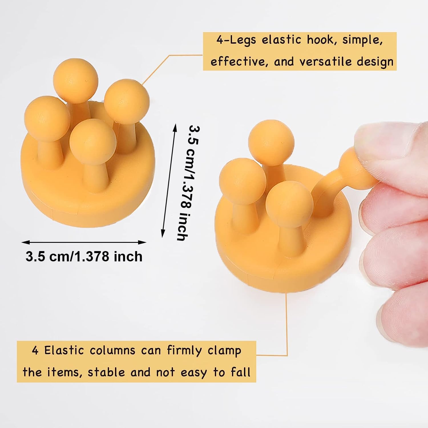 Silicone Toothbrush Holder, 6 Pcs Multi-Function Wall Hooks Waterproof - Image 2