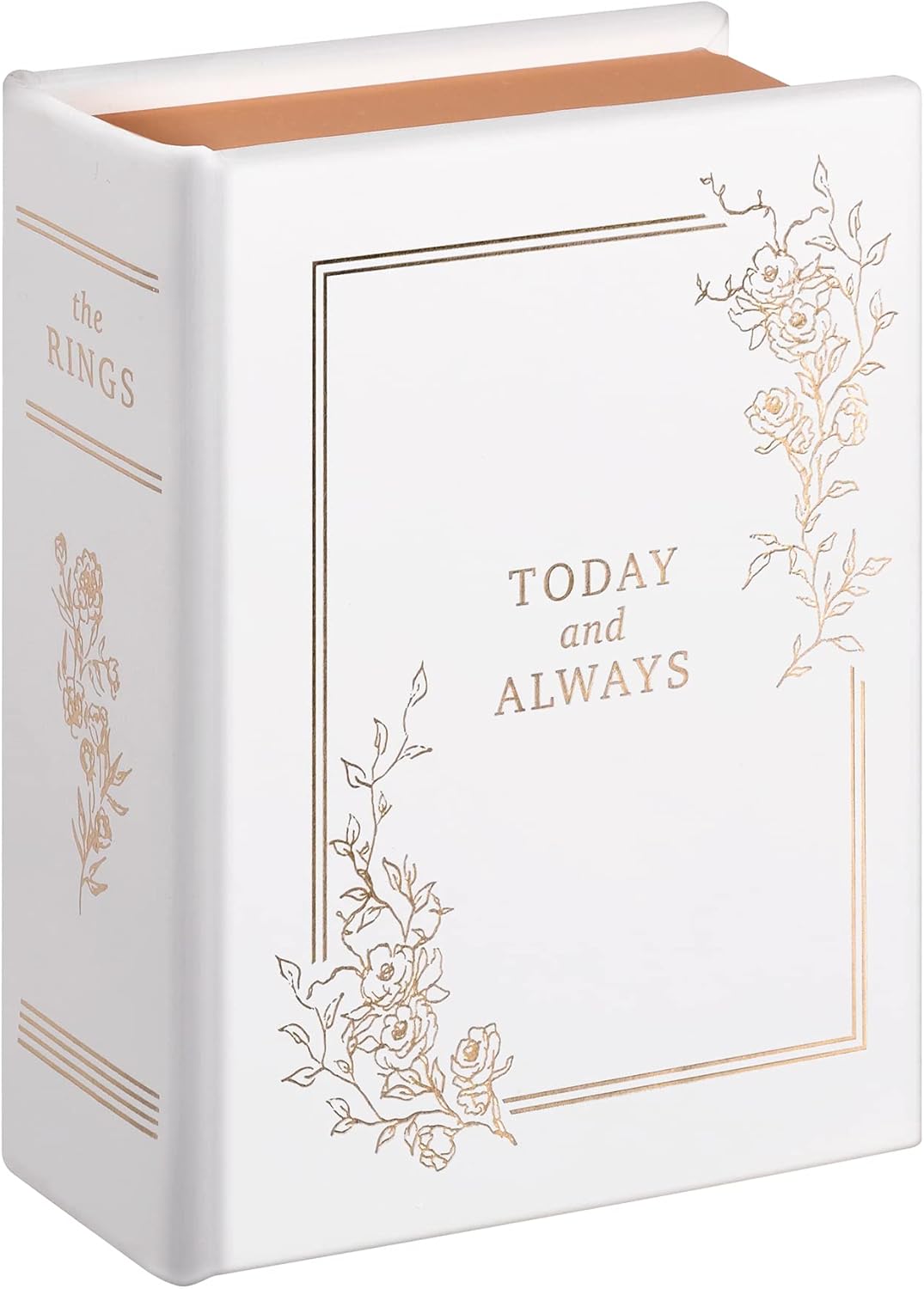 Wedding Ring Book Box, One Size, White