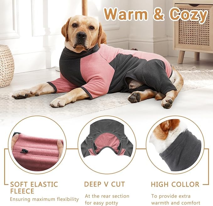 Dog Winter Coat Warm Fleece Jacket for Small Medium Large Dog Full Body Dog - Image 3