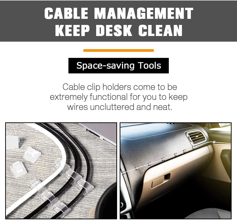 50 Packs Wire Clips Adhesive Cable Clips Cable Holder Wire Management - Image 5