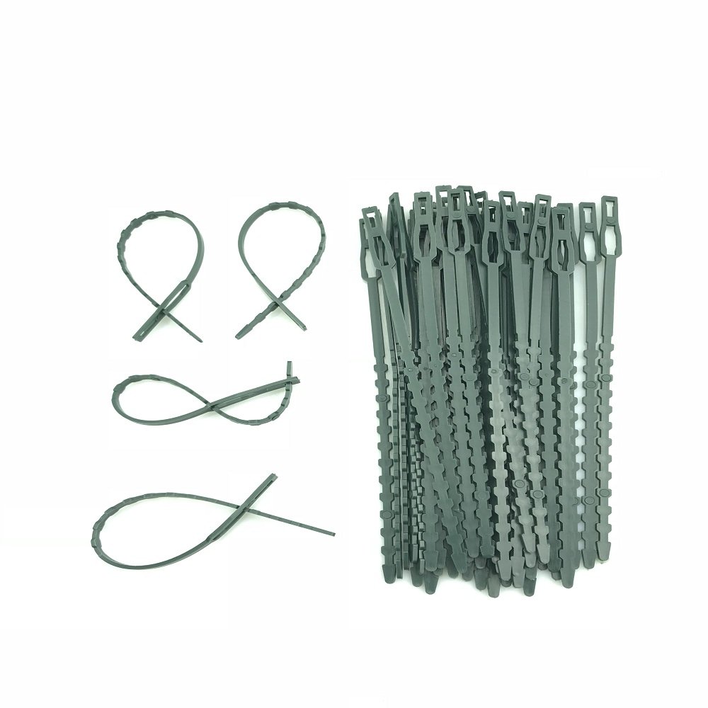 100 Pcs 17.5 cm (6.9") Adjustable Plant Ties Flexible Plant Cable Ties Plastic - Image 3