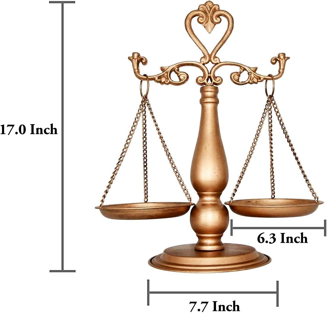 Vintage Metal Lawyer Scale of Justice Libra, Decorative Jewelry Storage, Antique - Image 6