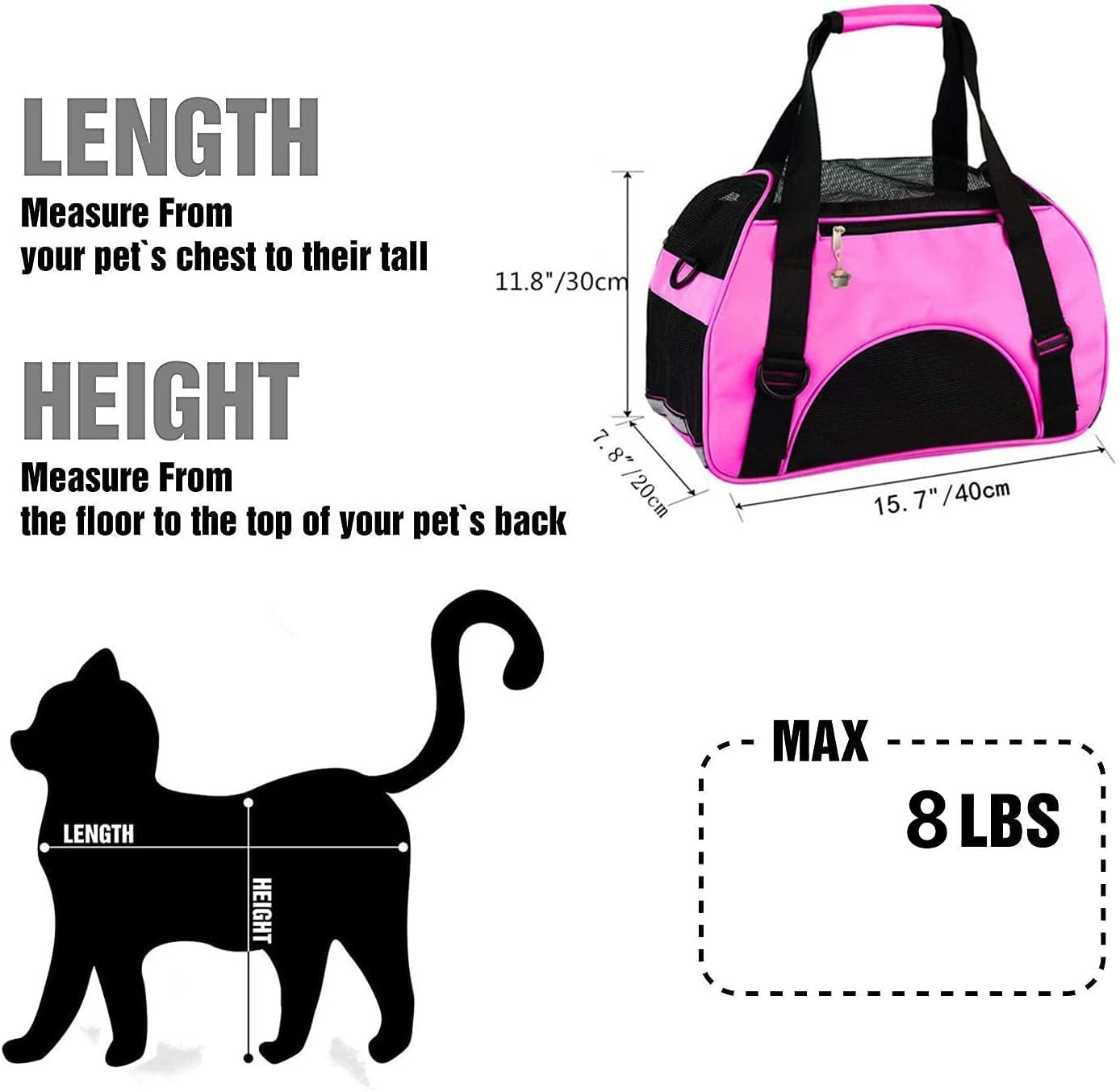 Cat Carrier,Soft-Sided Pet Travel Carrier for Small Cats, Dogs Puppy - Image 2