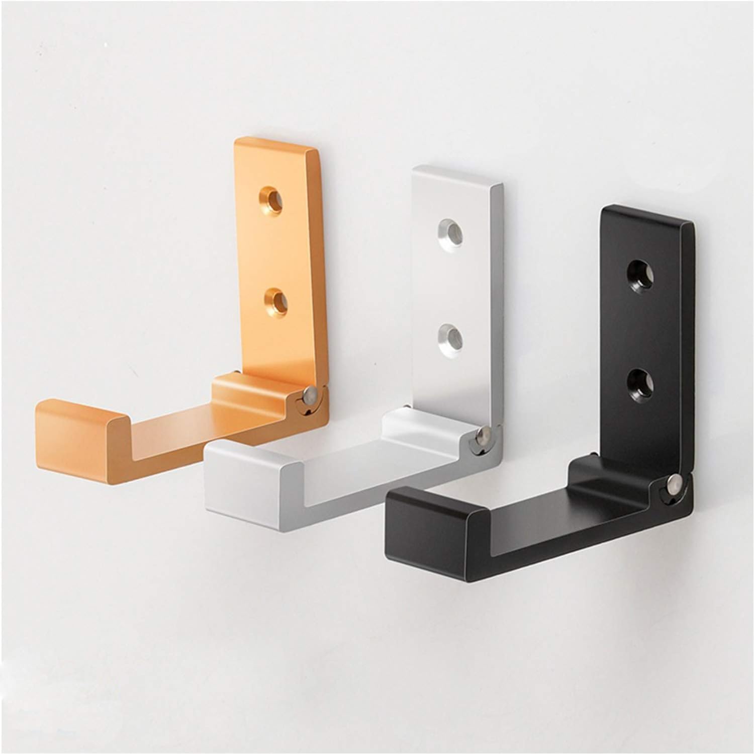 Folding Coat Hooks, 5Pcs Wall Hooks for Hanging Coat Towel Hooks Hardware Heavy - Image 6