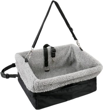 Deluxe Dog Car Seat Fits s up to 20lbs, Dog Booster Seat, Padded Cushioning