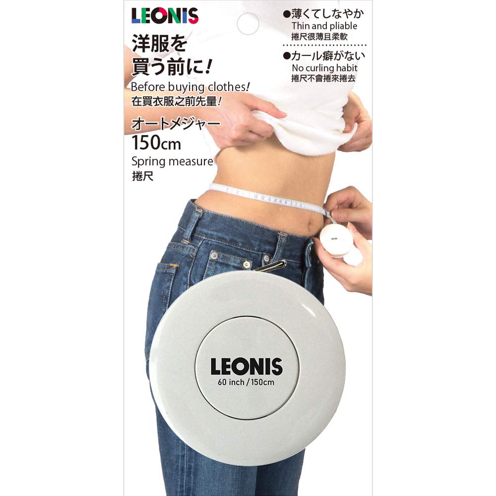 Spring Tape Measure 60 inch / 150 cm 1pc White - Image 2
