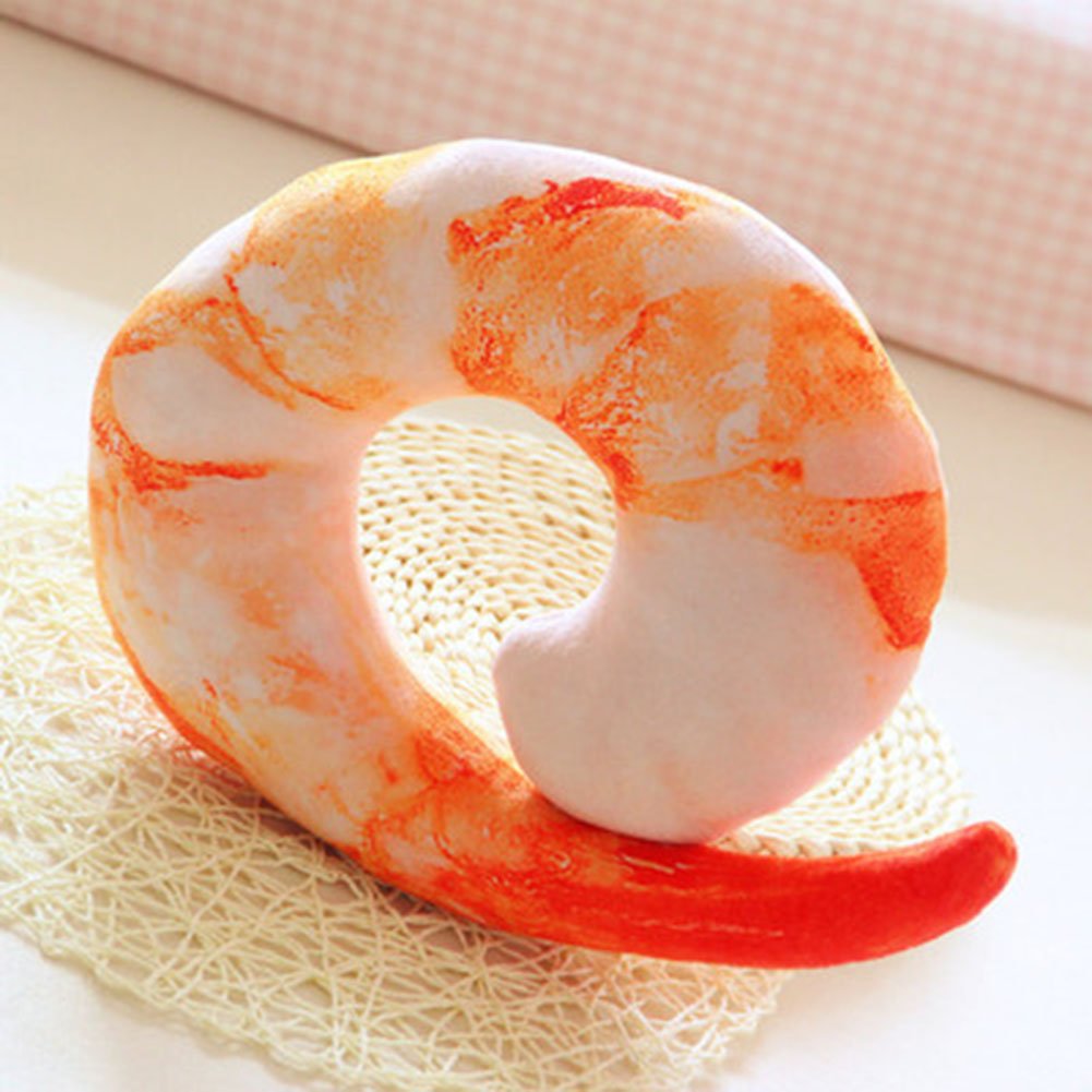 Shrimp Meat U Shaped Neck Pillow Throw Pillow Cushion Plush - Image 5
