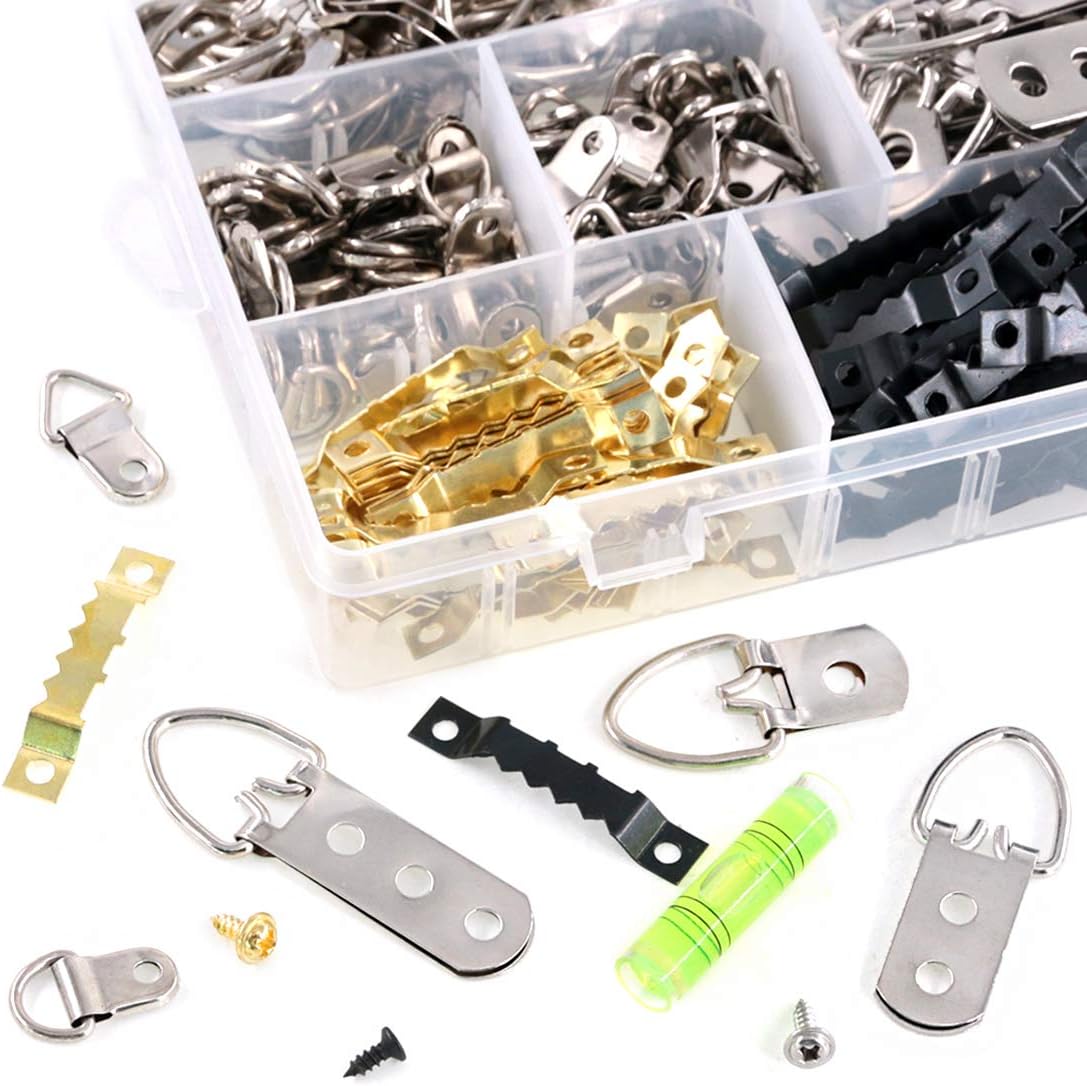 601Pcs Heavy Duty Picture Hangers Kit with 1 Mini Gradienter, Assorted Picture - Image 6