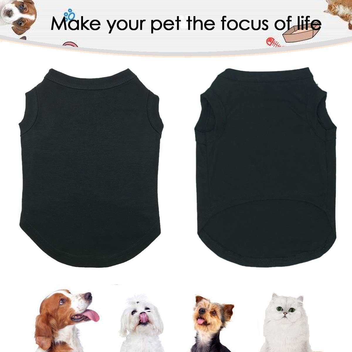 Dog Shirts Pet Clothes Blank Clothing, 3pcs Puppy Vest T-Shirts Cat Apparel - Image 4