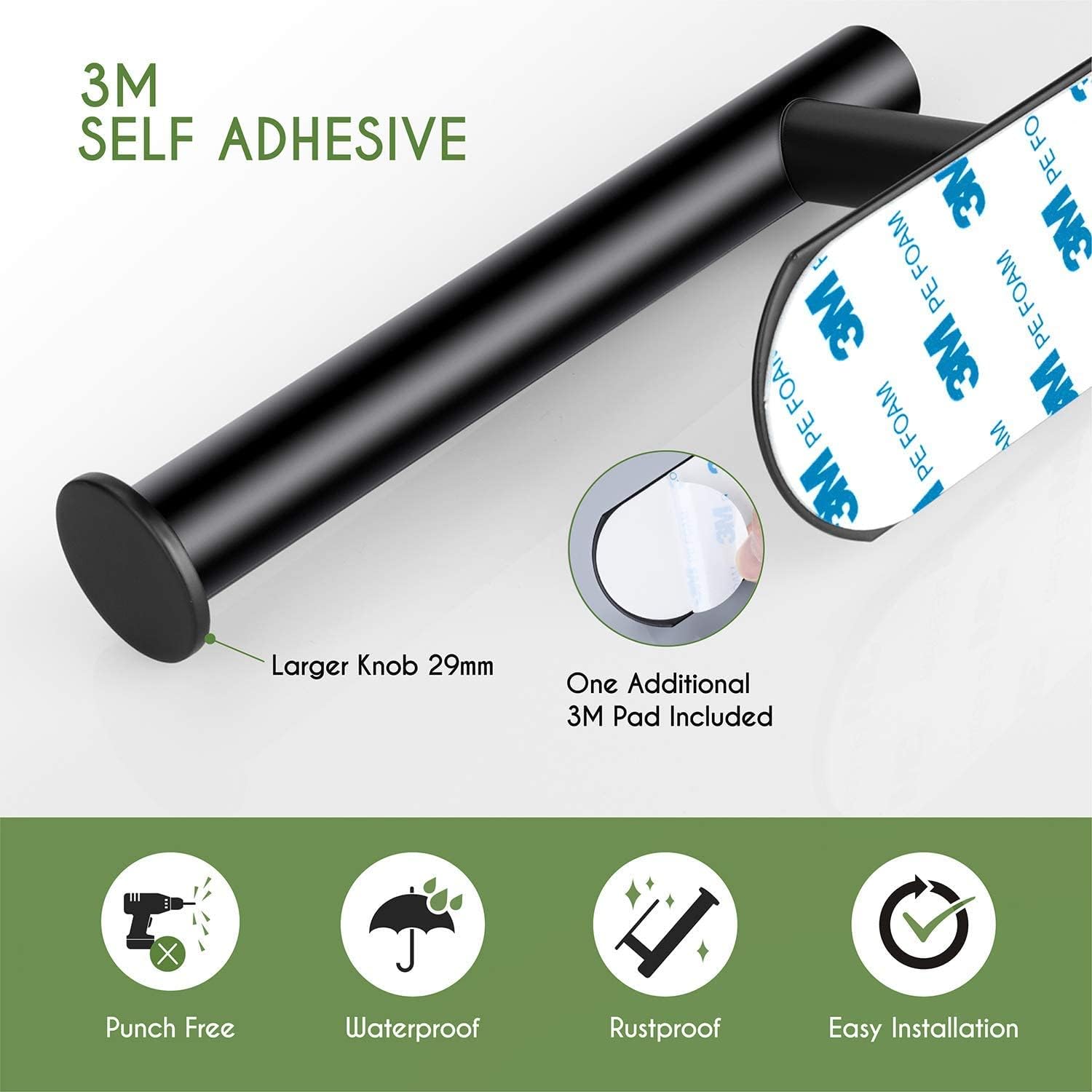 Toilet Paper Holder Self Adhesive - Kitchen Washroom Adhesive Toilet Roll Holder - Image 5