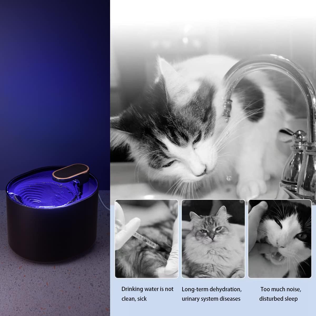 Cat Water Fountain, Pet Fountain Dog Water Dispenser 3L, Easy to Clean - Image 2