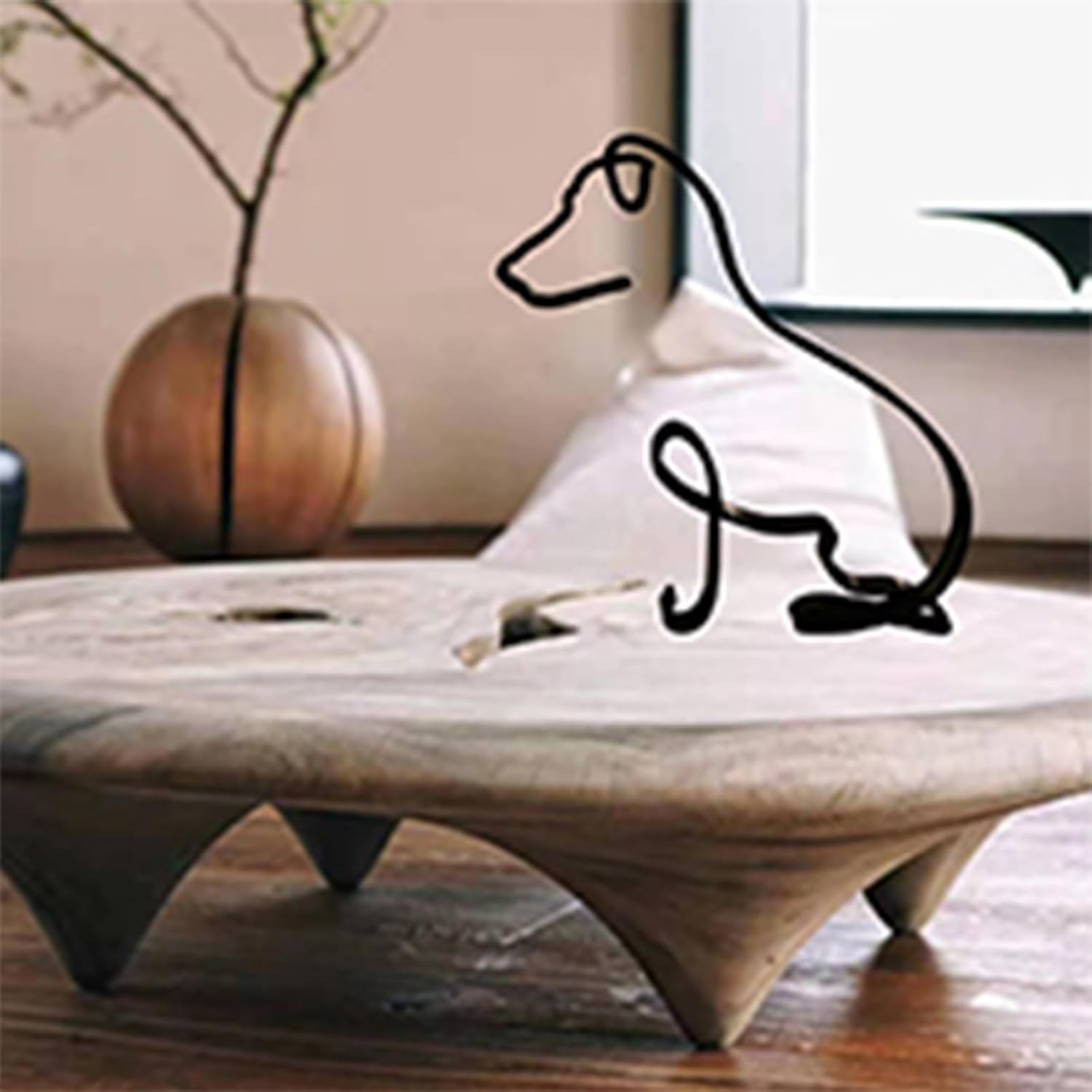 Dog Minimalist Art Sculpture, Personalized Metal Abstract Metal Line Crafts - Image 3