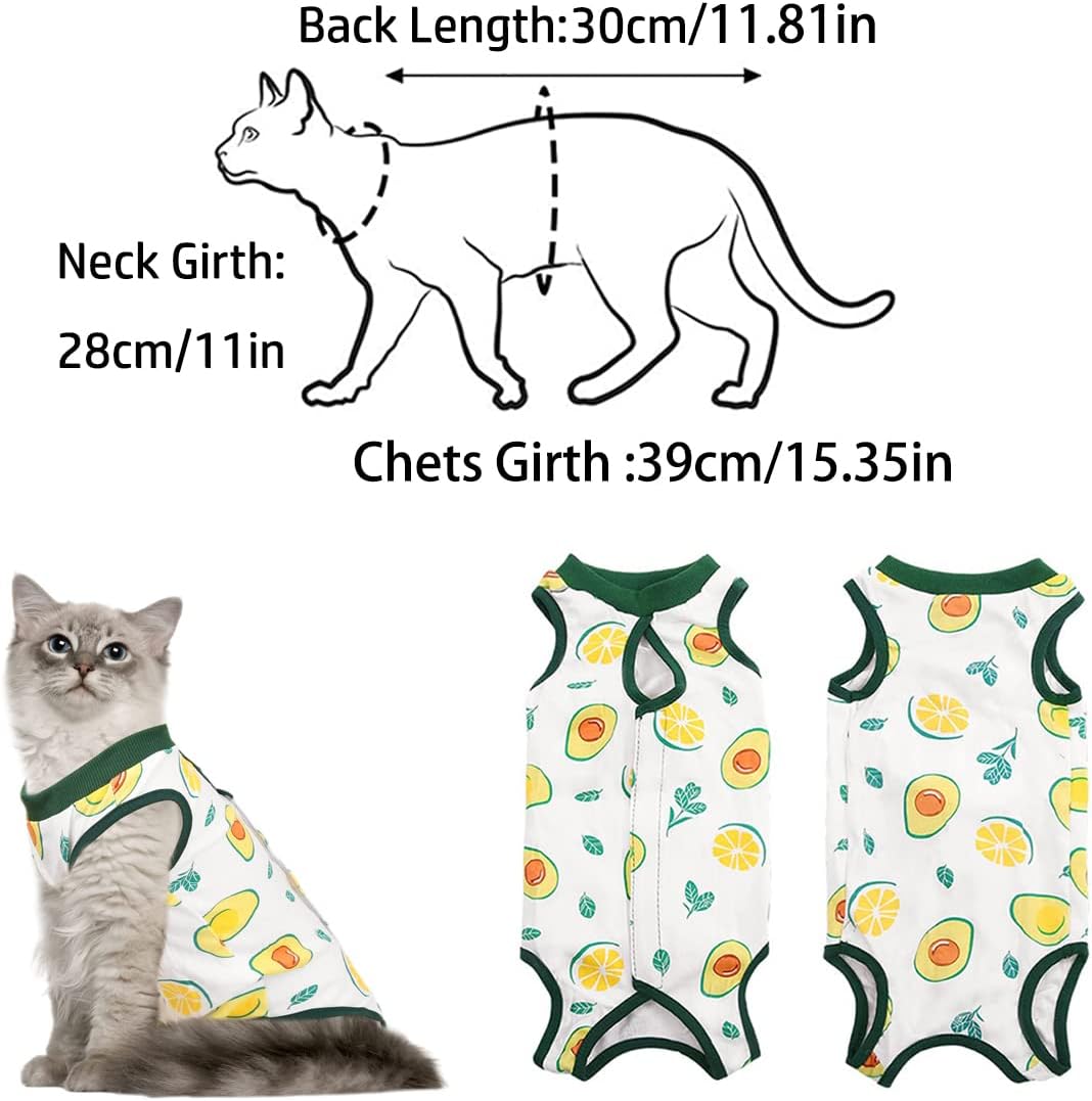 Cat Surgical Recovery Suit, Breathable Surgery Wear Kitty Clothes for Prevent - Image 2