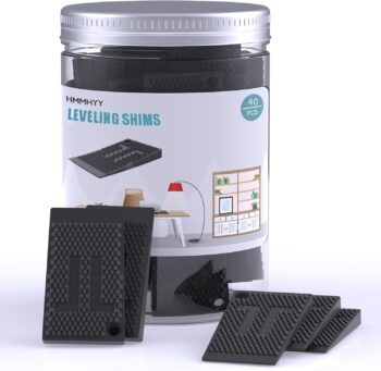 40 Pack Furniture Levelers, Plastic Shims for Leveling, Rubber Wedge, Table Leg