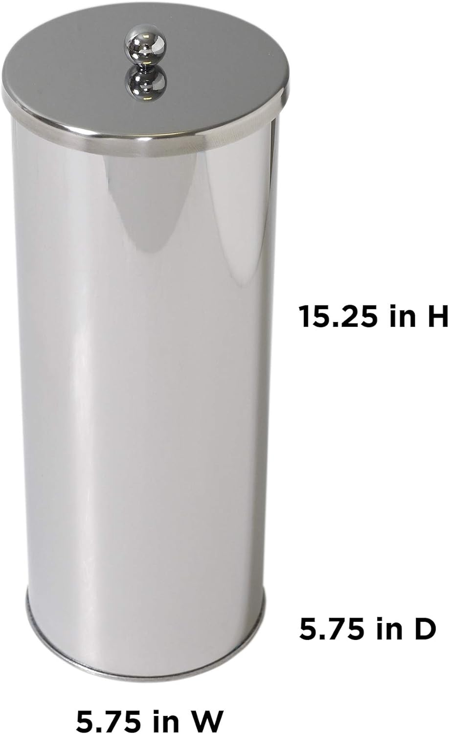 Toilet Paper Canister, Chrome, Stainless Steel - Image 5