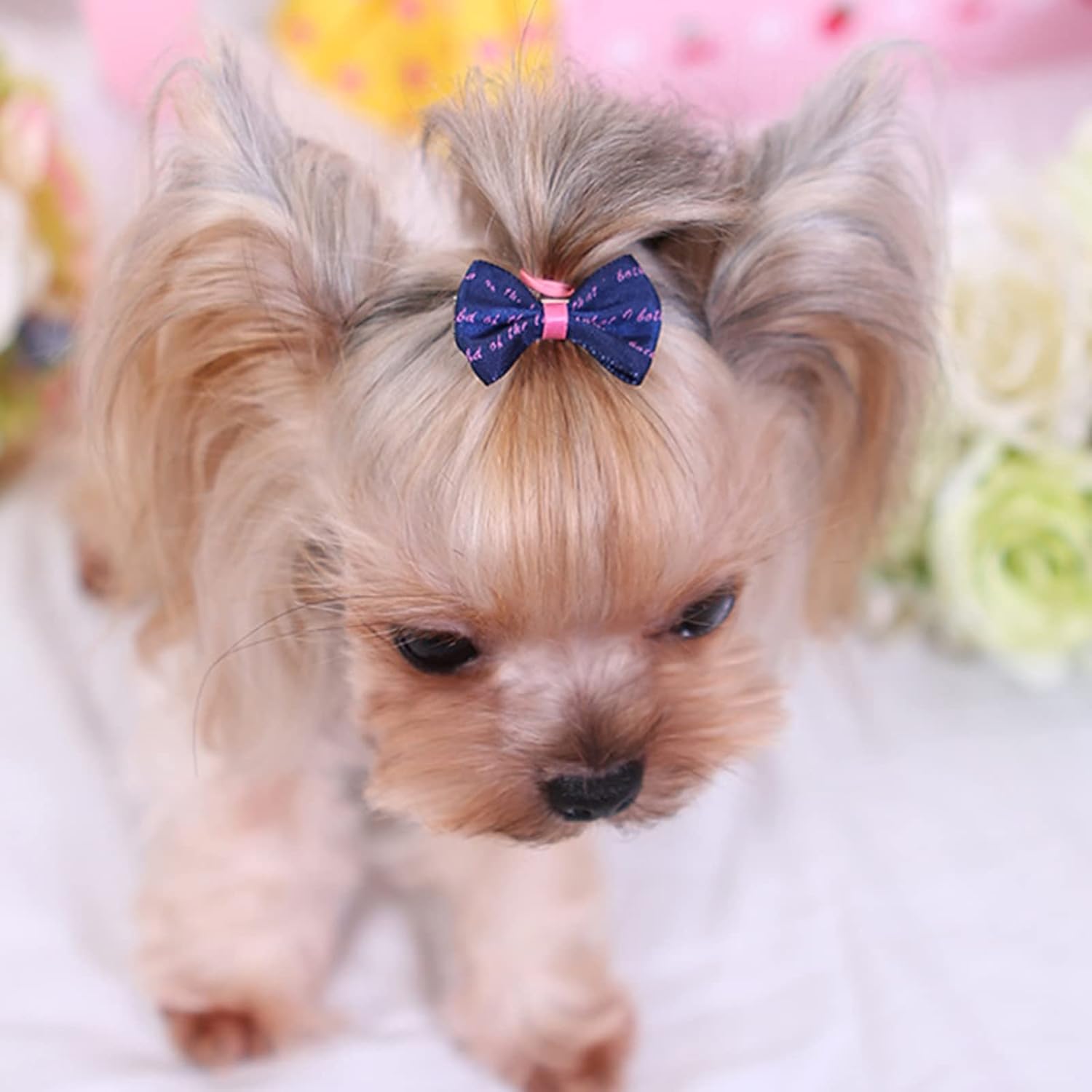 Pet Dog Hair Bows Clips, Pet Small Dog Grooming Bows with Metal Clips for Dog - Image 5