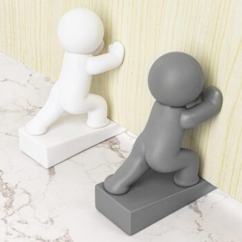 Cute Door Stopper, 2 Pack Buddy Door Stop, Flexible and Effective