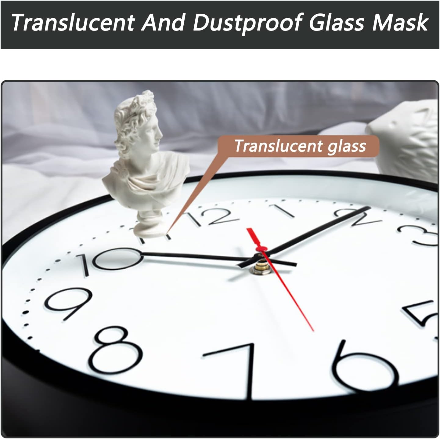 Wall Clock, Modern Wall Clock 12 Inch Silent Non-Ticking, Wall Clocks Battery - Image 5
