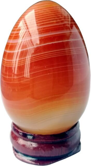 Natural Carnelian Egg-Shape Meditation Chakra and Home Decor Balancing Gemstone