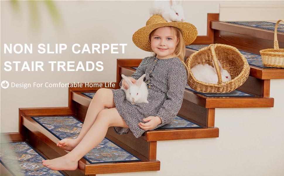 Non-Slip Washable Stair Treads,8" x 30" x 0.3", Soft and Comfortable Stair - Image 9