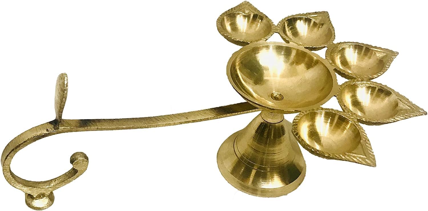 Panch Diya for Pooja Brass Aarti Deepam Navaratri Diya Navratri Pooja