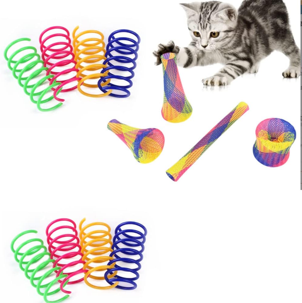 Plastic Colorful Cat Spring Toys, Interactive Cat Toy Cat Coils Spring Pet Toys - Image 4