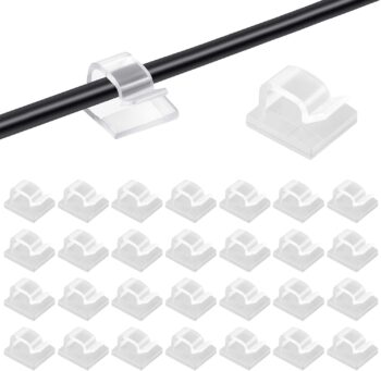 50 Packs Wire Clips Adhesive Cable Clips Cable Holder Wire Management