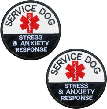 2 Packs Tactical Service Dog Stress & Anxiety Response Dog Vests/Harnesses