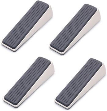 Set of 4 Door Stop, Mounting Free, Zinc Alloy Made, Door Buffers with Rubber