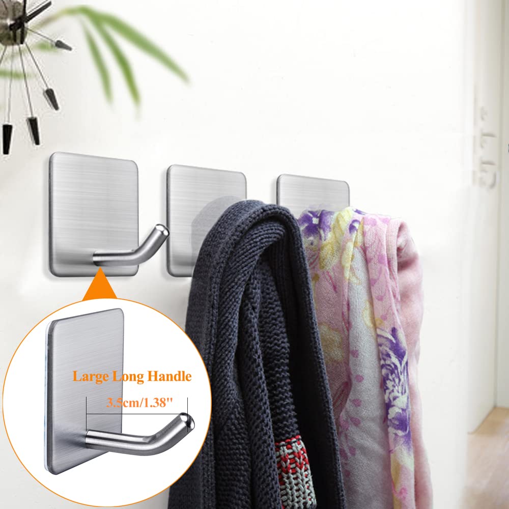 Heavy Duty Adhesive Towel Hooks Stick on Towel Holder Wall Hangers Waterproof - Image 6