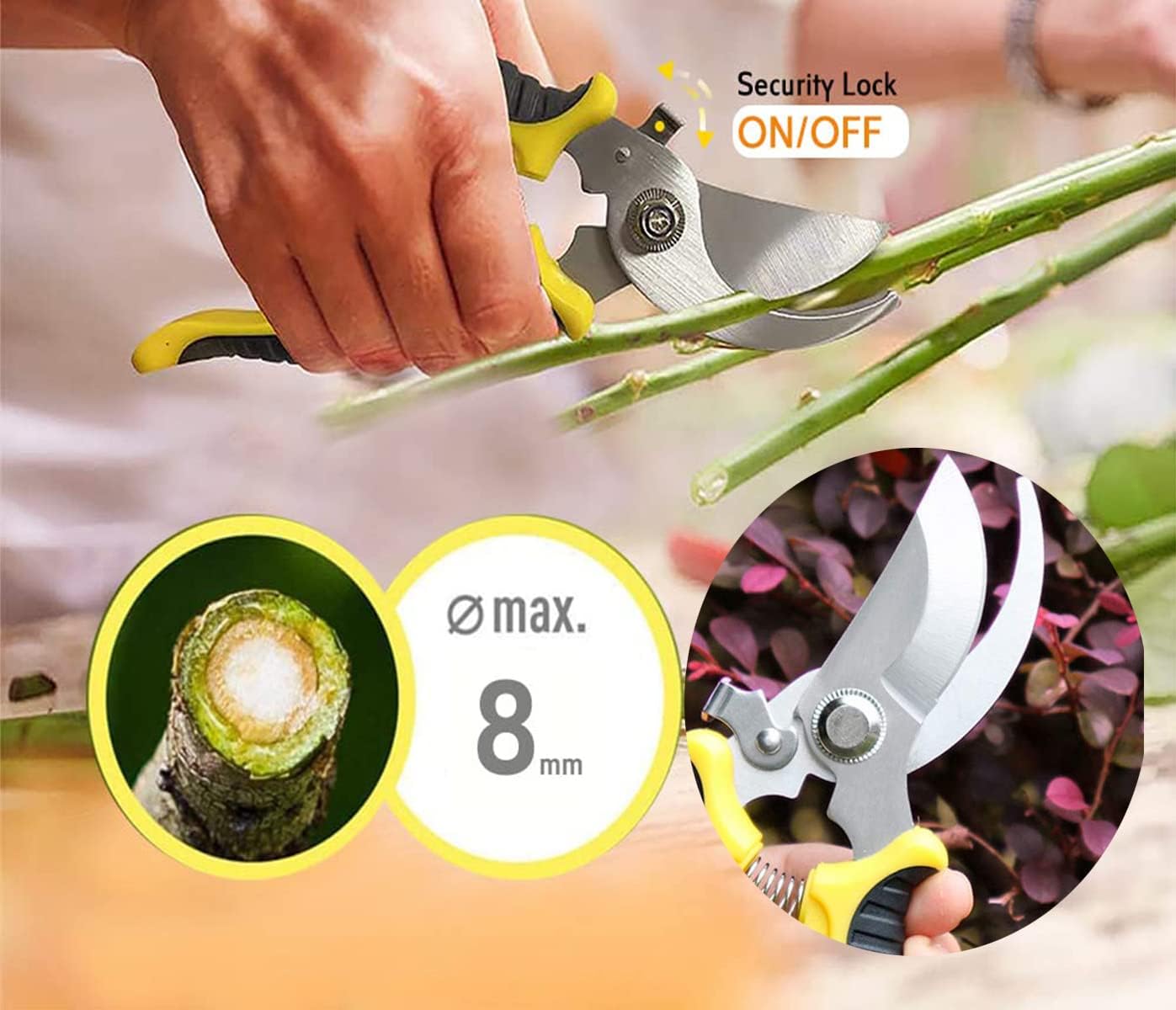 5PCS Garden Tool Set,Heavy Duty Gardening Kit Includes Garden Pruning - Image 4