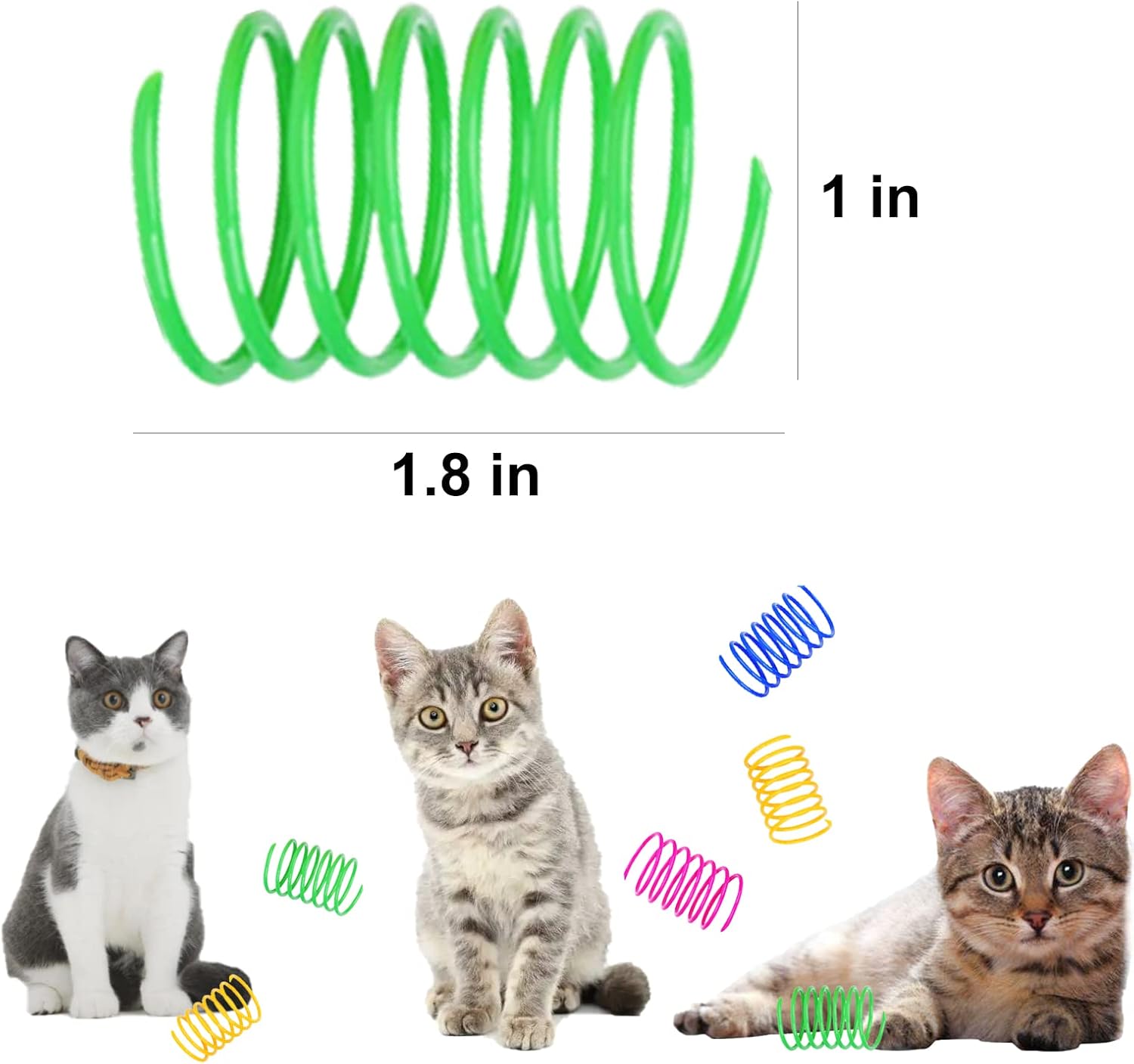 Cat Spring Toy (100 Pack), Interactive Cat Toy for Indoor Cats, Lightweight - Image 2