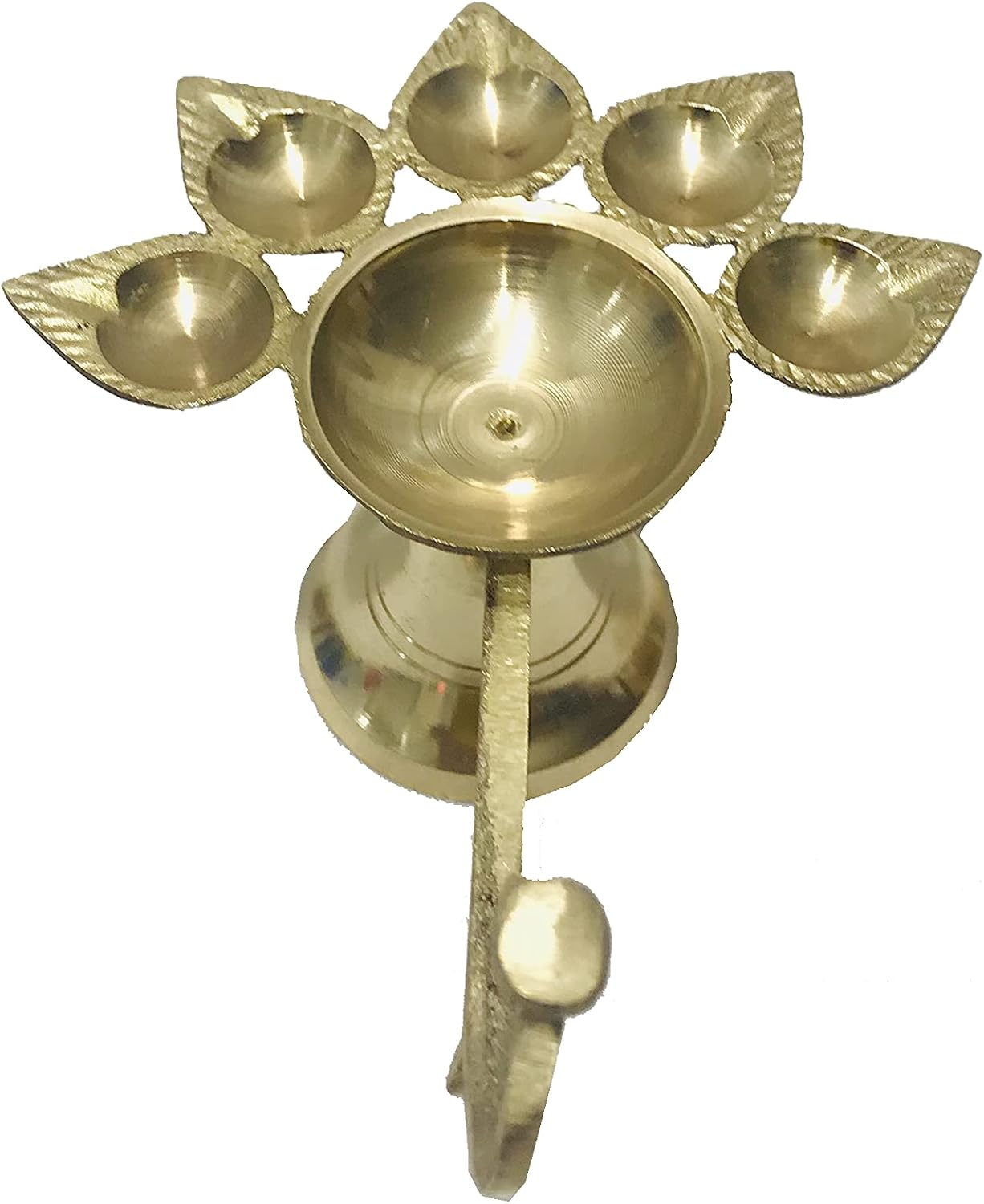 Panch Diya Brass Jyot Diya Brass Aarti Deepam Golden Deepak Pooja Dia Brass - Image 3